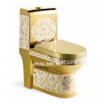 BỒN CẦU LIỀN KHỐI HỒNG KÔNG MEN SỨ VÀNG  MÃ SỐ YWWY-8920